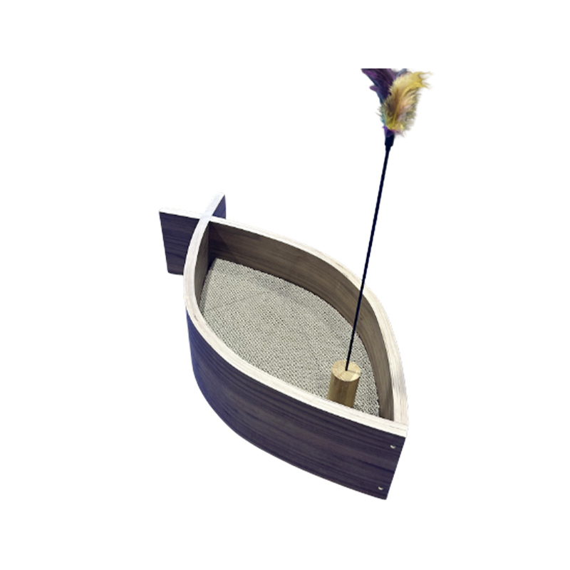 Fish-Shaped Cat Bed(Oak/Walnut Veneer)