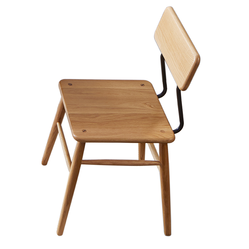 How to treat the edges and corners of a white oak cube chair to avoid safety hazards?